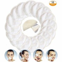 16 Pack Reusable Bamboo Makeup Remover Pads with