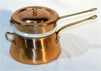 Vintage Copper Double Broiler Made in Portugal
