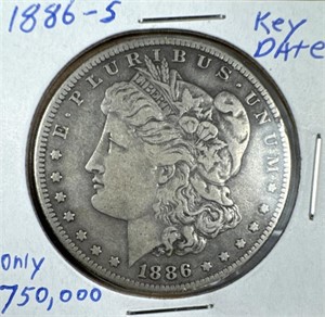 1886-S Silver Morgan Dollar (Key Date)