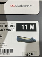 $50.00 LIZClaiborne Flushing Navy Micro 11M