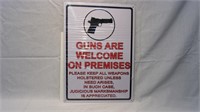 GUNS ARE WELCOME SIGN