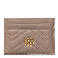 Gucci Rose Calfskin Matelasse GG Marmont Wallet
