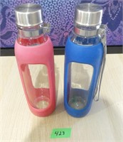 2 Contigo "Glass" Water Bottles