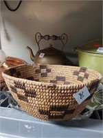 Native American Handmade Basket w/Some Edge Issues