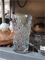 3 Cut Glass Glasses & Pr. of Brass Wall Scounces