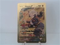 Pokemon Card Rare Gold Pikachu V