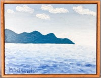 M. Arvilla Lake Superior Summer Day Oil on Canvas