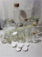 Glass and Cork Storage Containers & Shakers