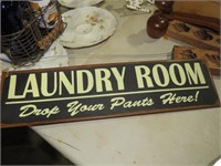 TIN LAUNDRY ROOM SIGN