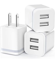 USB Wall Charger, LUOATIP 3-Pack 2.1A/5V
