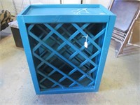 -10, Blue painted wine rack
