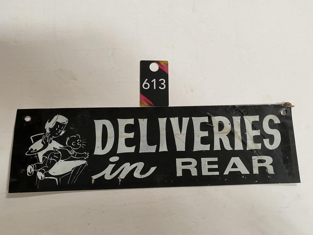 14"x4" Deliveries Sign
