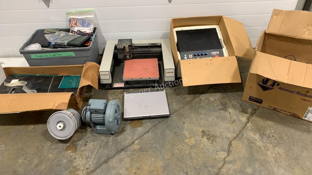 Phoenix 1212 Engraver w/ Laptop, & Supplies