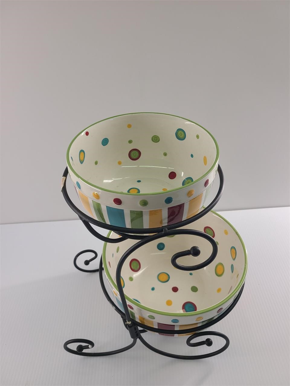 2 tier bowl set