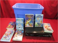 Toshiba DVD Player/VHS Recorder, 41 Children's VHS
