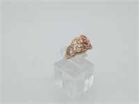 14K Gold Filigree Rose Ring 3.0 grams