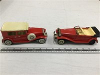 2 tin friction cars Japan