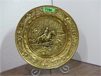 Vintage Brass Plate 14"