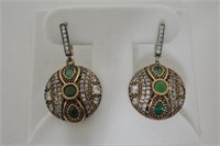 4ct Emerald Earrings
