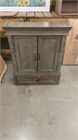 DISTRESSED GRAY BATHROOM CABINET