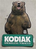 (T) Kodiak Smokeless Tobacco Embossed Metal Sign,