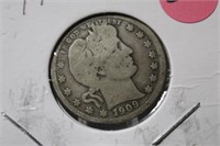 1909-D Barber Silver Quarter