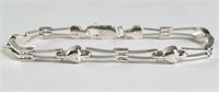 7" Italian Sterling Heart Bracelet 8 Grams