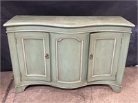 Painted wood buffet, curved front, 2 door