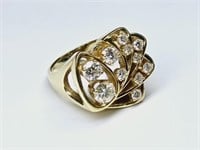 11 Grams 14KT Gold Diamond Ring