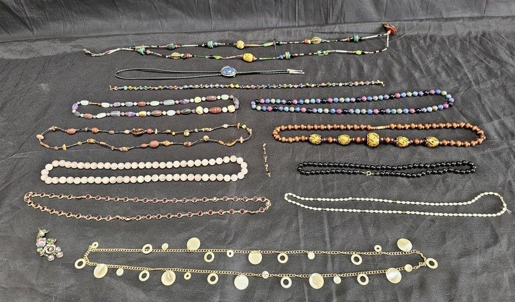 Group of vintage jewelry with some semi-precious