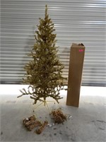 6 foot gold Christmas tree with gold lights