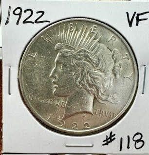 1922 Peace Dollar - VF