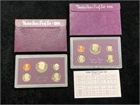 1985 & 1986 United States Proof Sets in Boxes