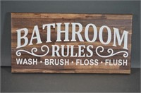 "Bathroom Rules" Sign