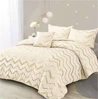 Menghomeus Cream Gold Comforter Set