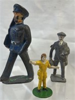 Vintage Barclay Policeman Metal Figurine Lot