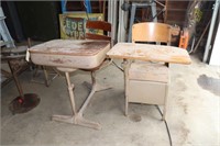 Antique School Desks