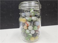 Pint Size Ball Jar w/ Marbles