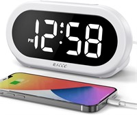 Small Digital Alarm Clock w/ USB Port for Charging