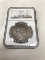 1928 AU50 Peace Silver Dollar