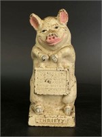 Vintage Cast Iron Pig Bank