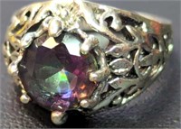 925 stamped gemstone ring size 7