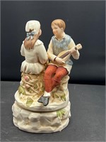 Vintage Ceramic Music Box Couple Lovers Price