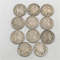 11 Buffalo Nickels