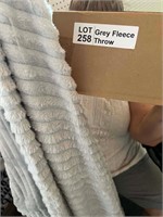 Grey Fleece throw
