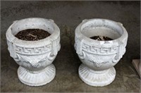2- Concrete Patio Planters
