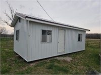 24X12 fully finished portable building 8' walls