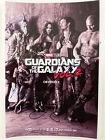 Guardians of The Galaxy cast signed photo