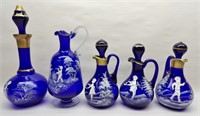 Mary Gregory Cobalt Bohemia Glass Group