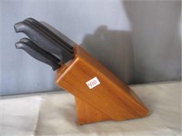 Henckels knife block.